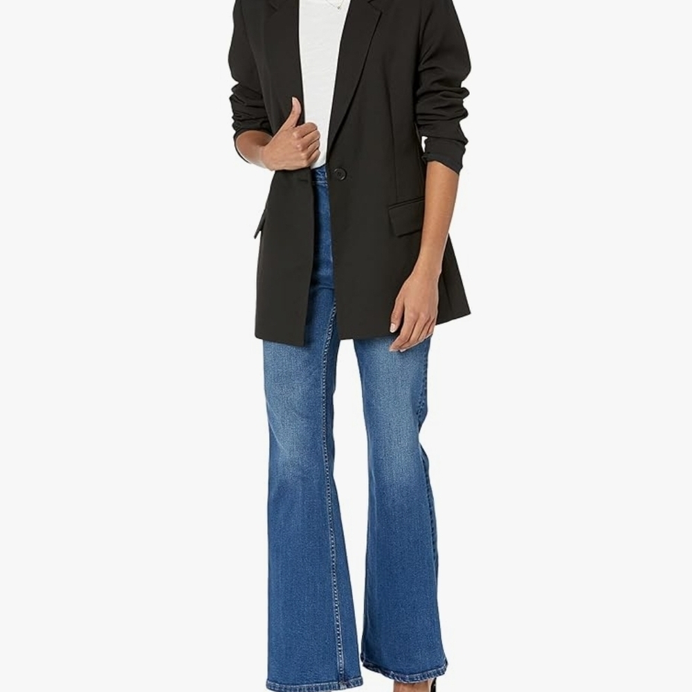 The Drop Women's Blake Long Blazer S Black NWT Retail $75 - Picture 9 of 10